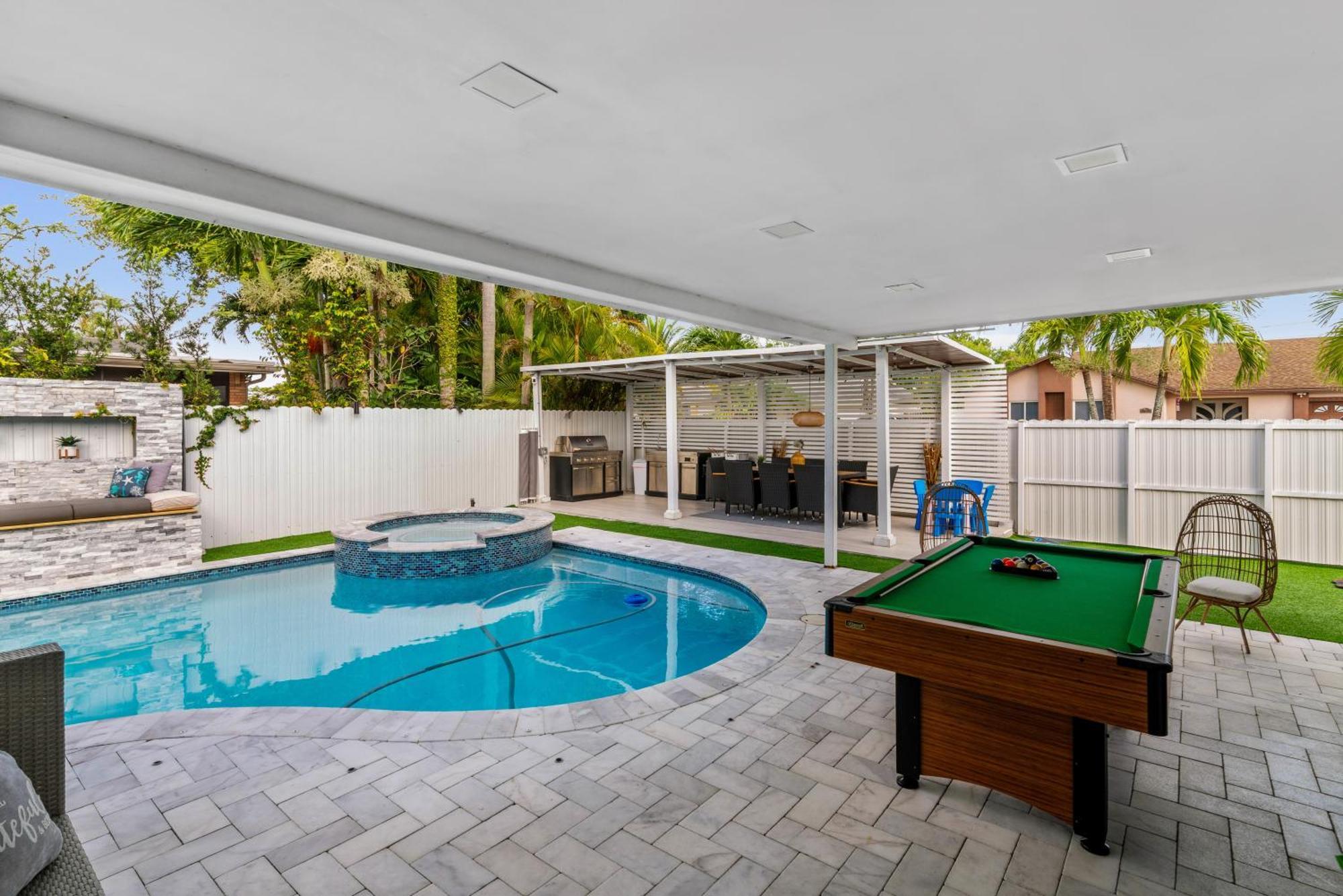 Miami Luxury House W Heated Pool & Jacuzzi Villa Екстериор снимка